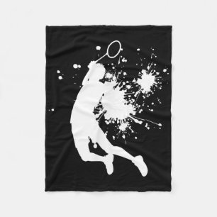Badminton Badminton Player Mens Squash Shuttle Fleece Blanket