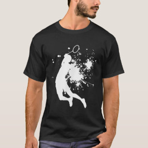 Badminton Badminton Player Mens Squash Shuttle T-Shirt