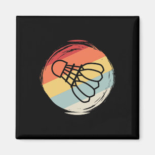 Badminton Ball Vintage 60s 70s Style Design Magnet
