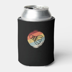 Badminton Ball Vintage Can Cooler