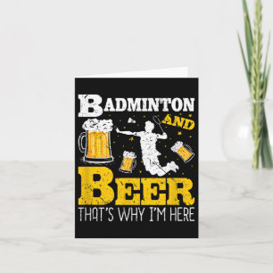 Badminton Beer Drinking Badminton Team Card