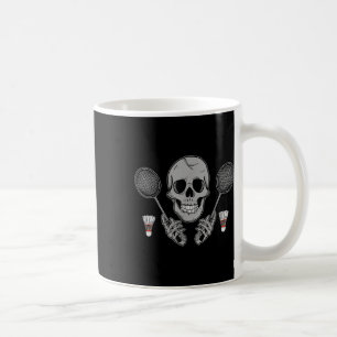 Badminton Birdie Humour Fan Skeleton Horror Hallow Coffee Mug