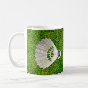 Badminton Birdie on Green Grass Mug