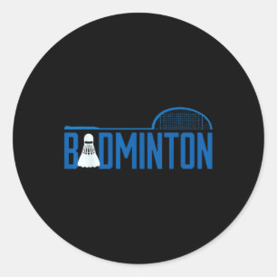 Badminton Birdie Shuttle For Badminton Player Men  Classic Round Sticker