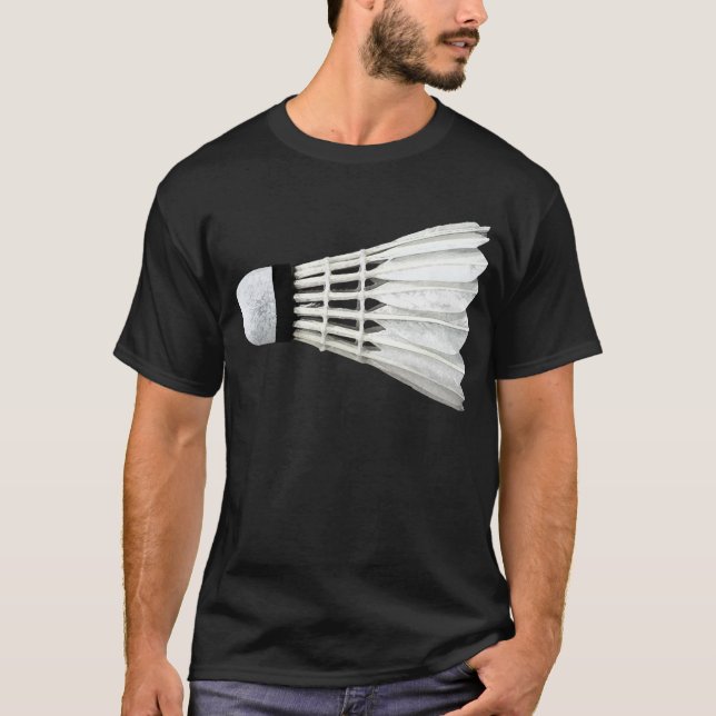 Badminton Birdie Shuttlecock Racket Spike Net T-Shirt (Front)