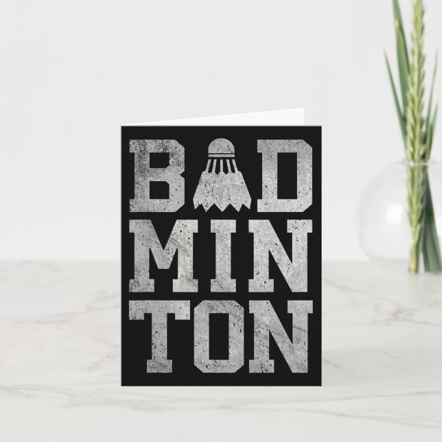 Badminton Birdies Shuttle Badminton Players And Lo Card (Front)