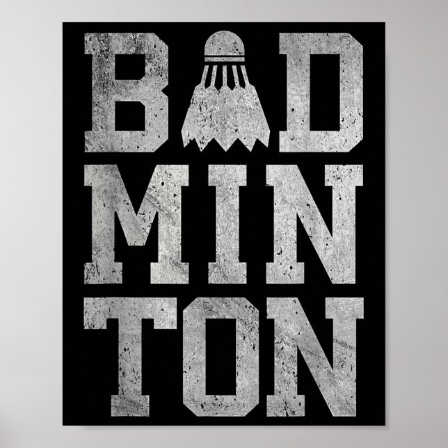Badminton Birdies Shuttle Badminton Players And Lo Poster (Front)