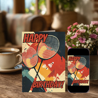 Badminton Birthday Cards