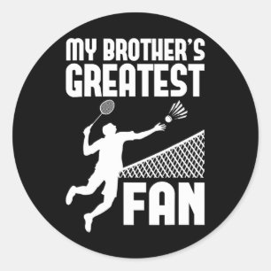 Badminton Boy For Brothers And Sisters Classic Round Sticker