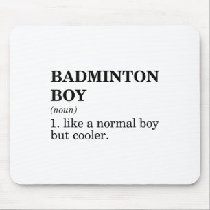Badminton Boy Noun Definition Shuttle Badminton Pl Mouse Pad