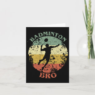 Badminton Bro Distressed Vintage Badminton Brother Card