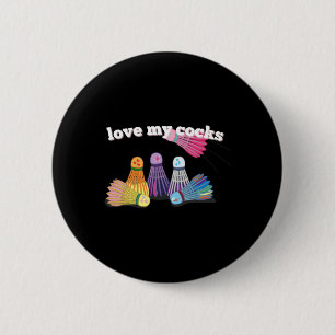 Badminton Buddies- Shuttle Sweethearts Fun &amp; C 6 Cm Round Badge