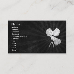 Badminton Business Card For Players Coaches Clubs