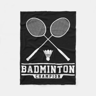 Badminton Champion Badminton Player Shuttle Sports Fleece Blanket