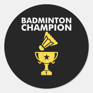 Badminton Champion Birdie Apparel  Classic Round Sticker