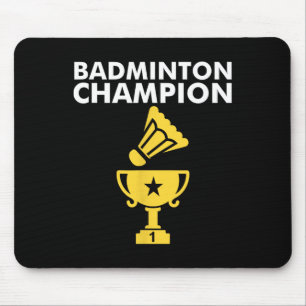 Badminton Champion Birdie Apparel Mouse Pad