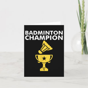 Badminton Champion Birdie Card