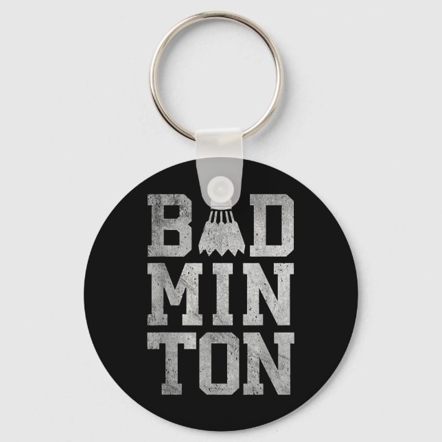 Badminton Champion Birdie  Key Ring (Front)