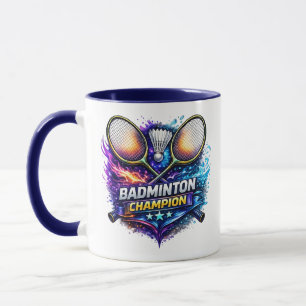 Badminton Champion Colorful Combo Coffee Mug