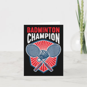Badminton Champion Funny Badminton Card