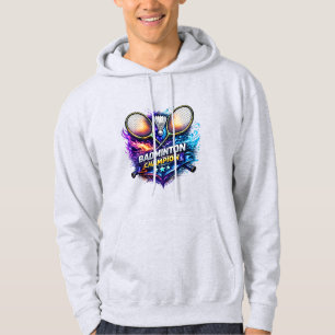 Badminton Champion Graphic Adult Pullover Hoodie