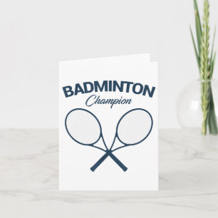 Badminton Champion I Racket I Shuttle I Badminton Card
