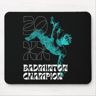 Badminton Champion Racket Shuttle Tournament Winne Mouse Pad