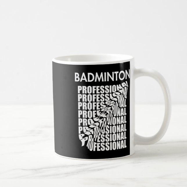 Badminton Champion Shuttle Racket Smash Tournament Coffee Mug (Right)