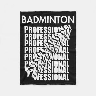 Badminton Champion Shuttle Racket Smash Tournament Fleece Blanket