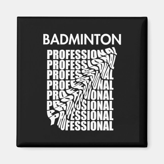 Badminton Champion Shuttle Racket Smash Tournament Magnet (Front)