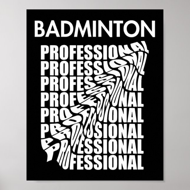 Badminton Champion Shuttle Racket Smash Tournament Poster (Front)