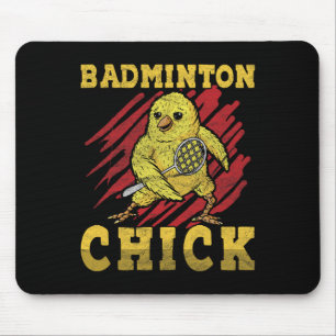 Badminton Chick Mouse Pad