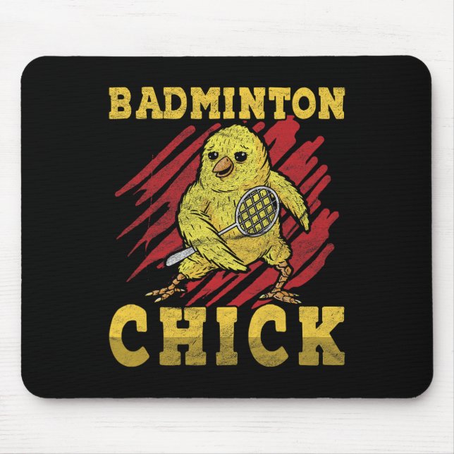 Badminton Chick  Mouse Pad (Front)