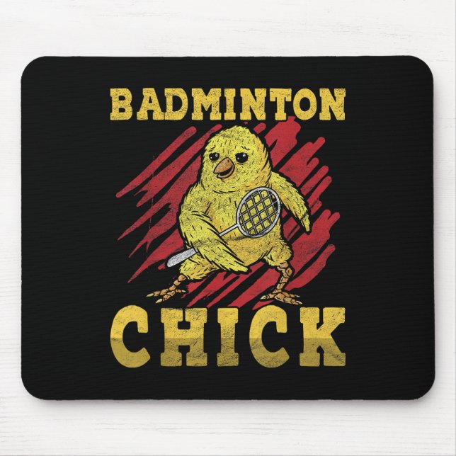 Badminton Chick  Mouse Pad (Front)