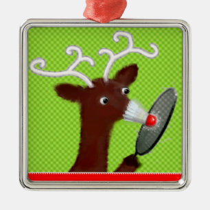 Badminton Christmas Collectible Metal Ornament