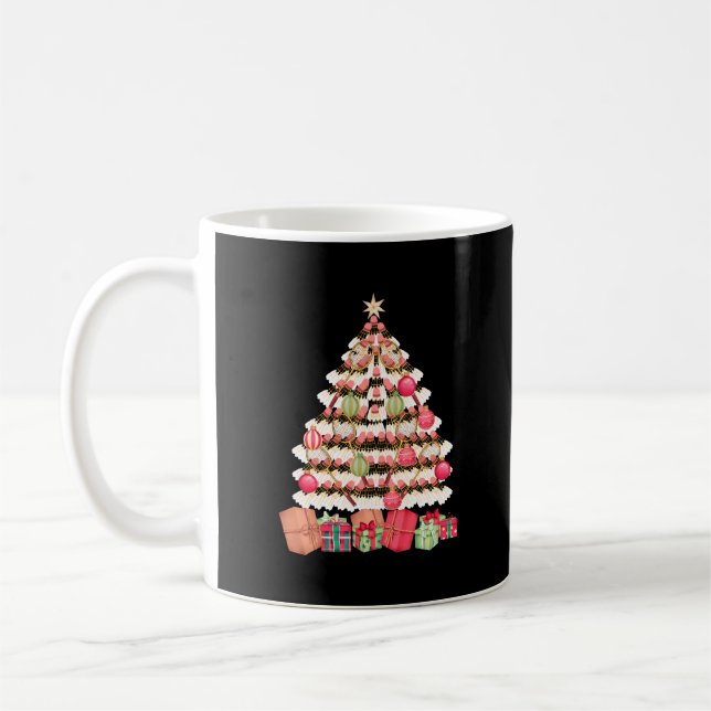 Badminton Christmas Gift Funny Player Fan Coffee Mug (Left)