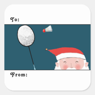 Badminton Christmas gift tags