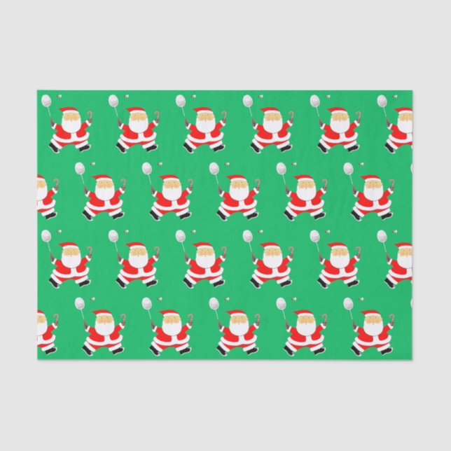 Badminton Christmas Tissue Paper (Front)