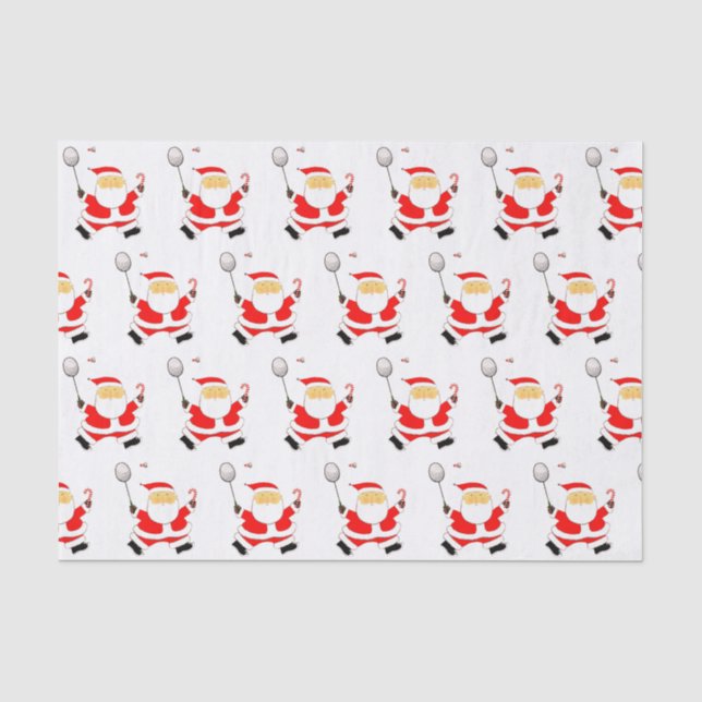 Badminton Christmas Tissue Paper (Front)