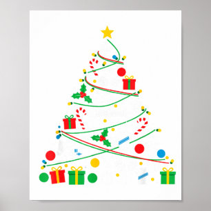 Badminton Christmas Tree Lights Xmas Womens Mens K Poster