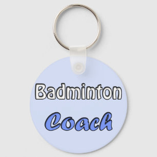 Badminton Coach Key Ring