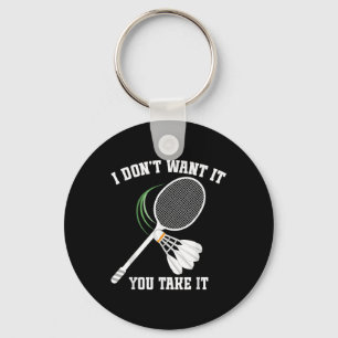 Badminton Coach No Crying Shuttle Badminton Player Key Ring