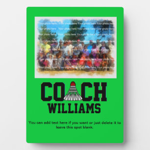 Badminton Coach - Personalised Plaque