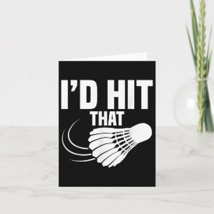 Badminton Coach Shuttle Id Hit Badminton Player  Card