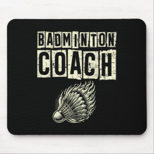 Badminton Coach Shuttle Racket Mouse Pad
