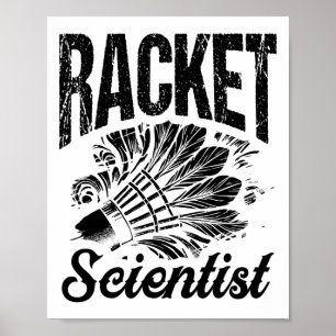 Badminton Coach Shuttle Racket  Poster