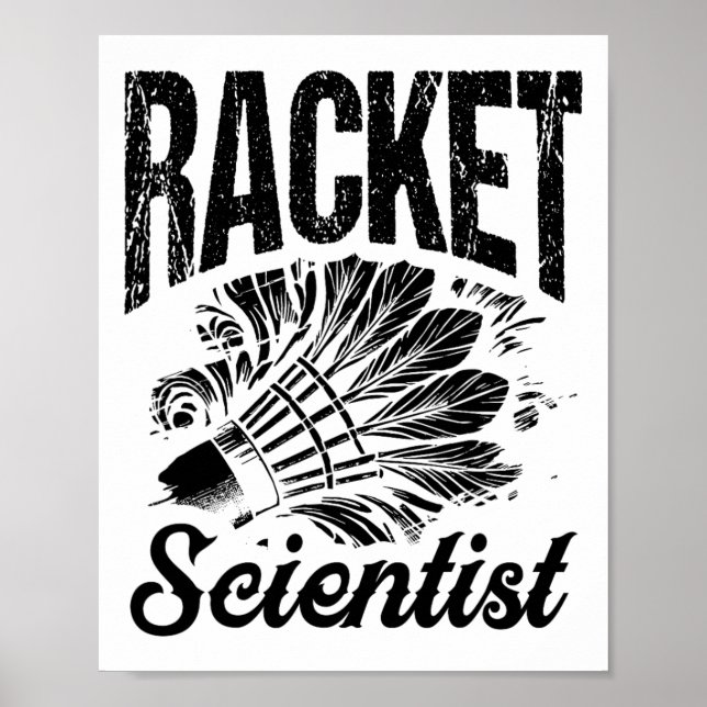 Badminton Coach Shuttle Racket  Poster (Front)
