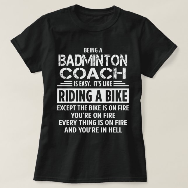 Badminton Coach T-Shirt (Design Front)
