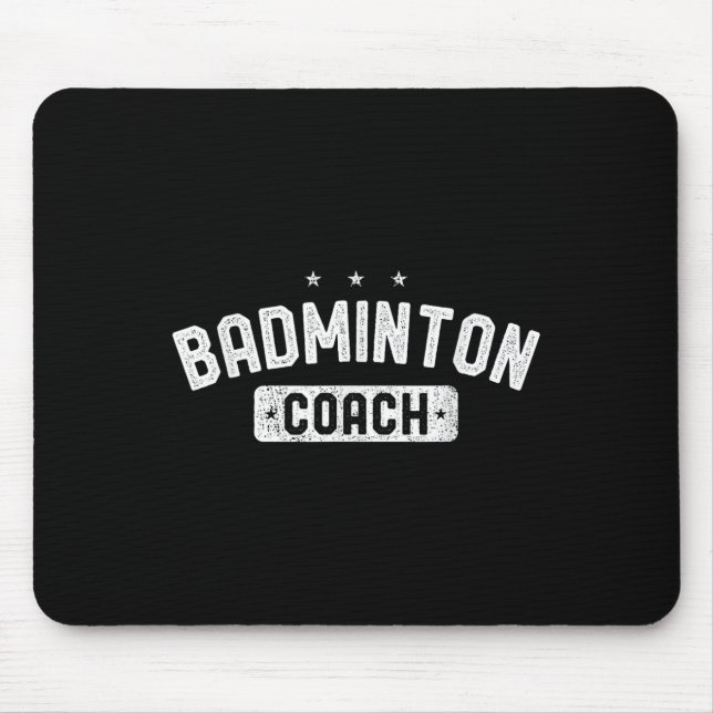 Badminton Coach Vintage Badminton  Mouse Pad (Front)
