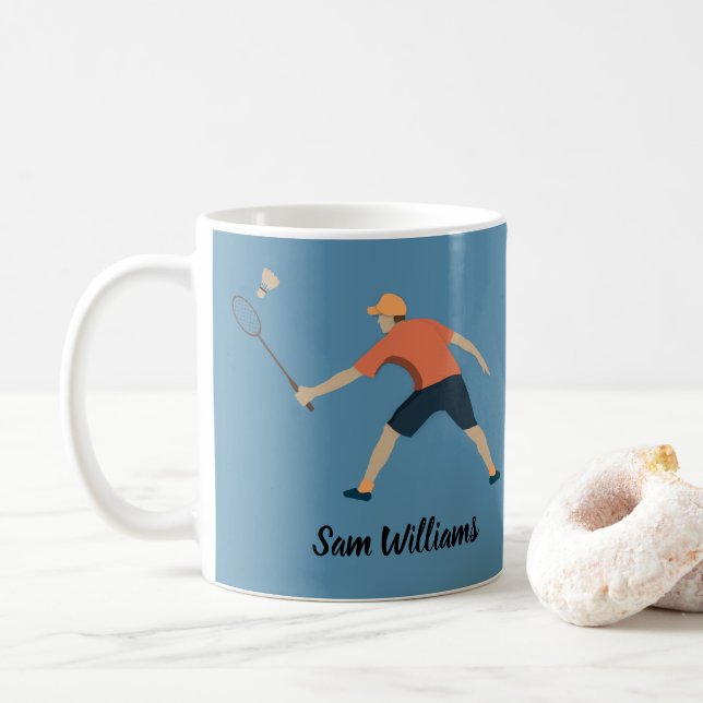 Badminton Coffee Mug (With Donut)